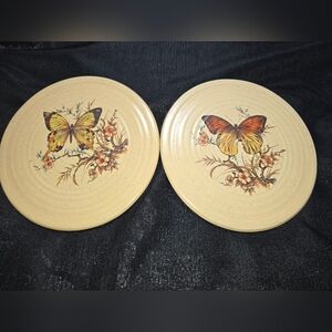 Vintage Treasure Craft Butterfly Trivet Set Of Two